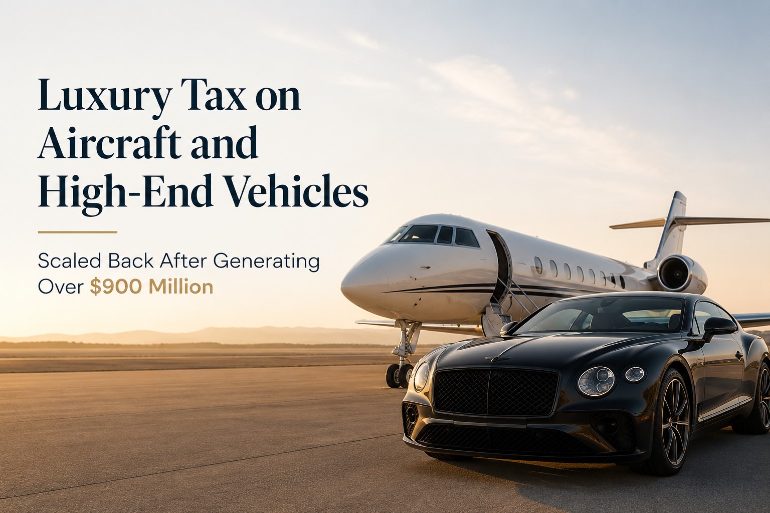 Luxury Tax on Aircraft and High-End Vehicles Scaled Back After Generating Over $900 Million