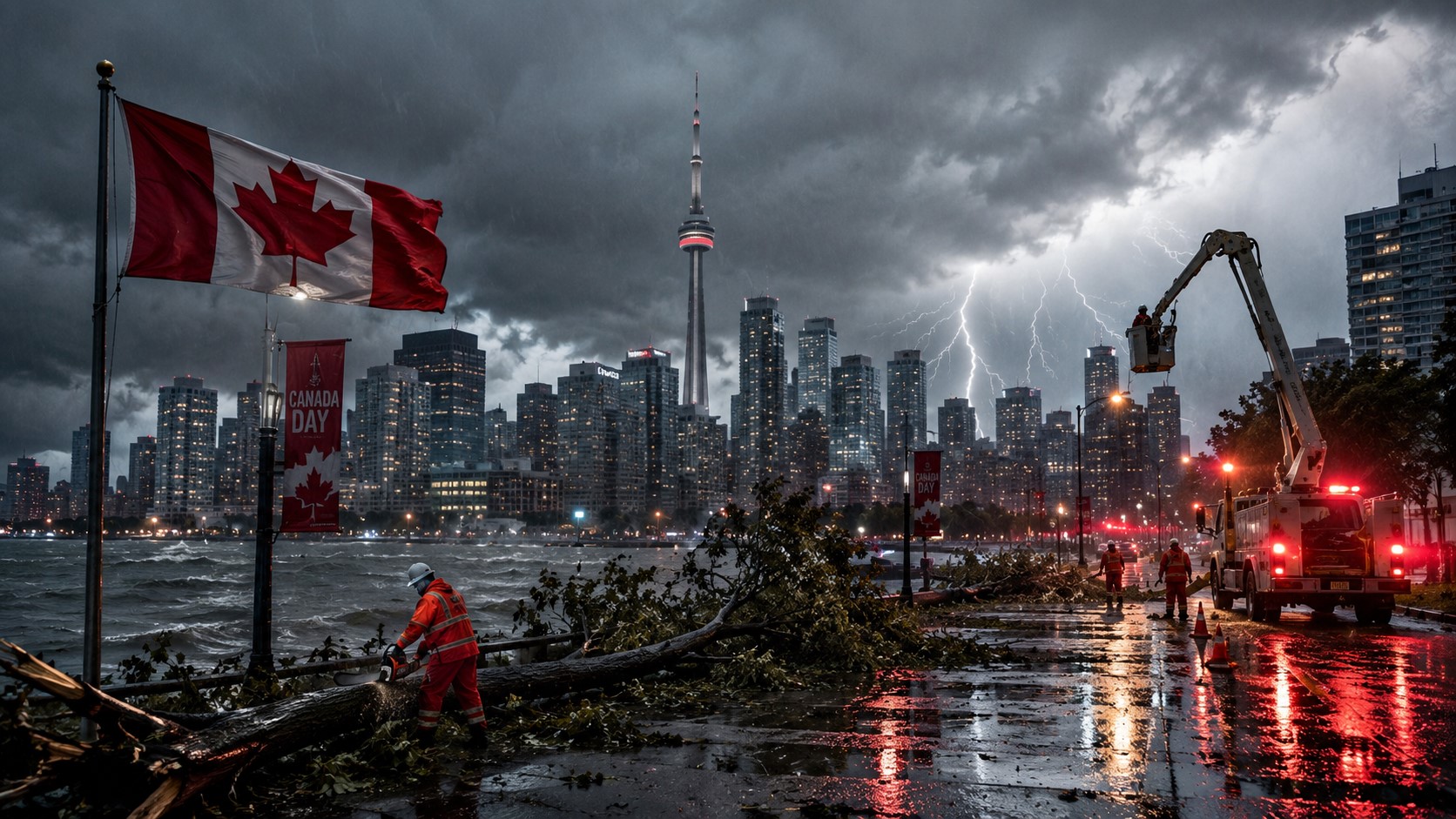 Canada Breaking News: Powerful Storms Batter Southern Ontario During Canada Day Festivities