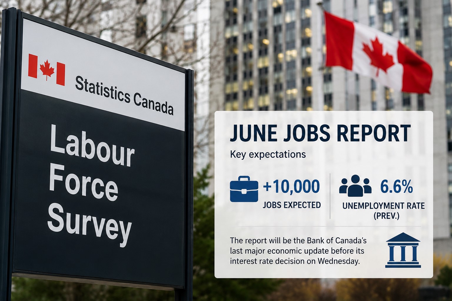 Statistics Canada Set to Release June Employment Report After Strong May Gains