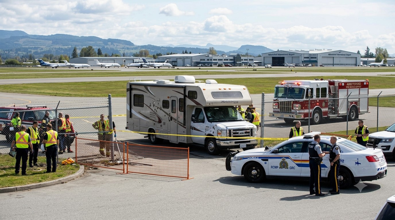 Motorhome Enters Active Runway at Abbotsford Airport