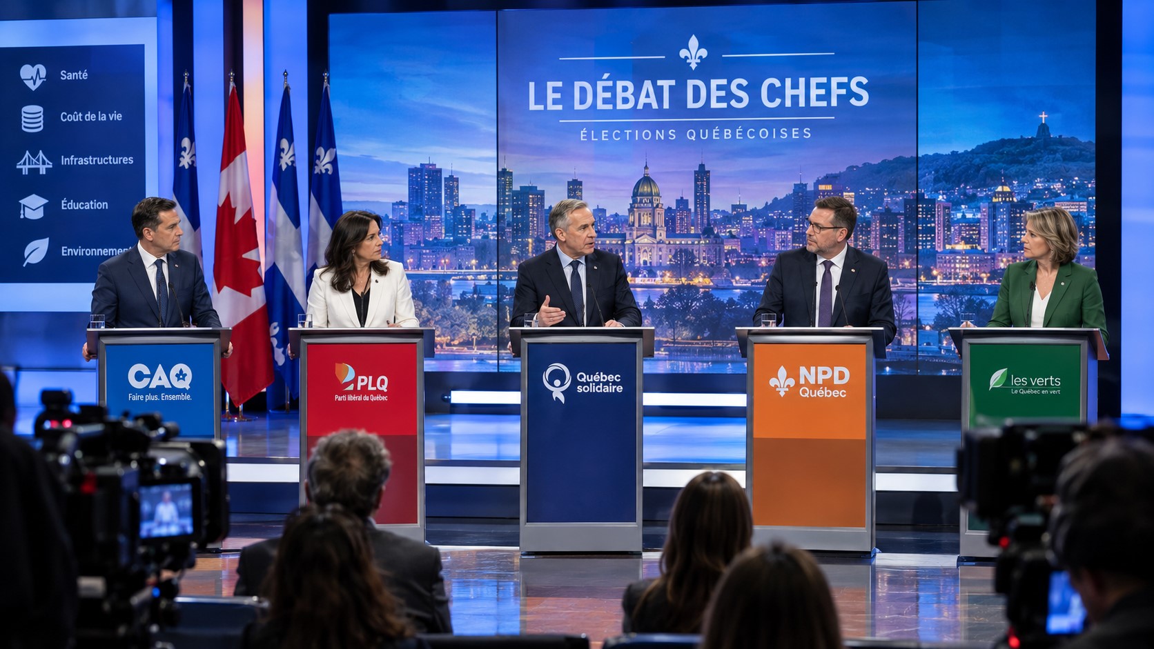 Quebec Election Debate Puts Healthcare, Economy and Sovereignty at Centre Stage