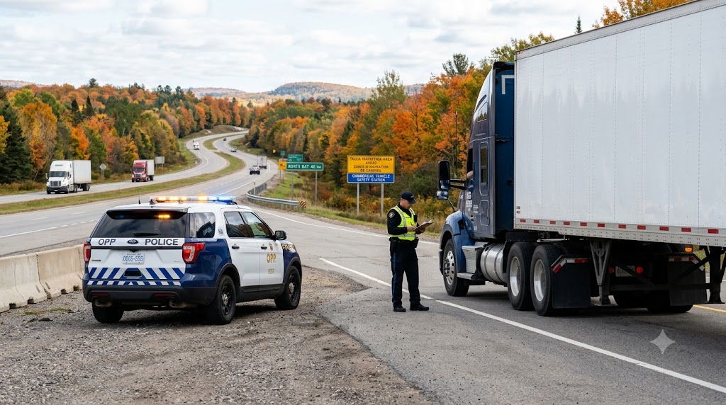 North Bay OPP Charge Truck Driver After Highway 11 Safety Inspection